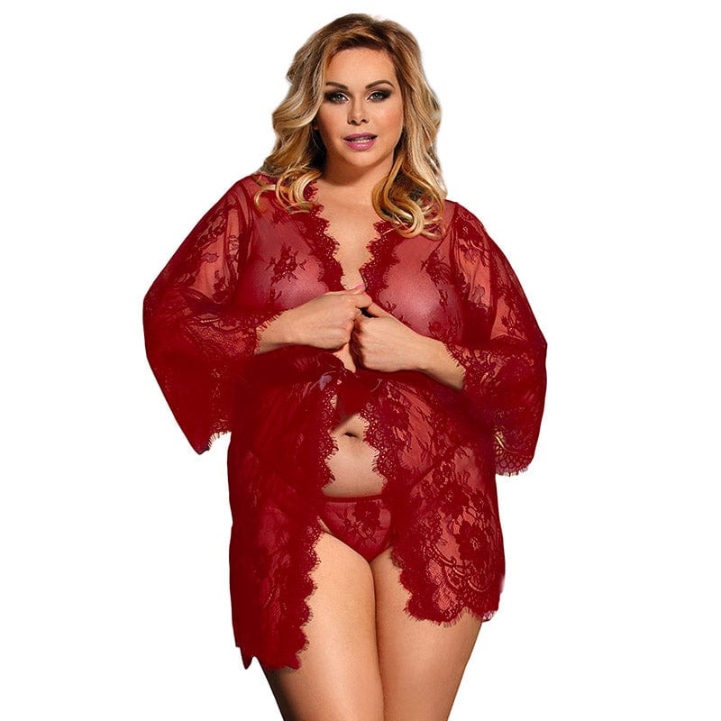 Red Lace Kimono