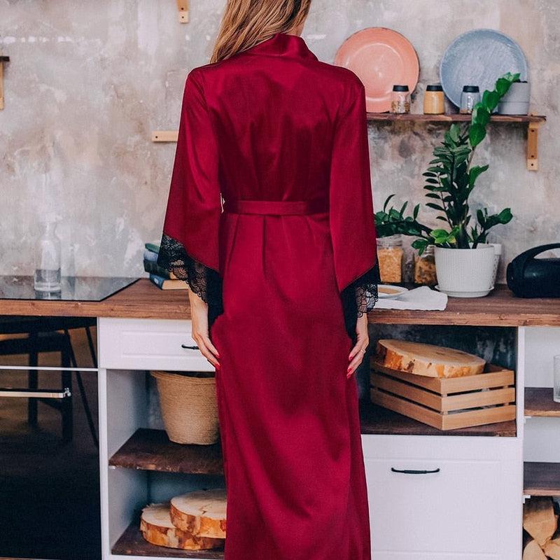 Red Satin Kimono - Elegant and Luxurious Style