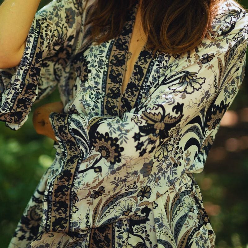 Luxury Silk Kimono Dress