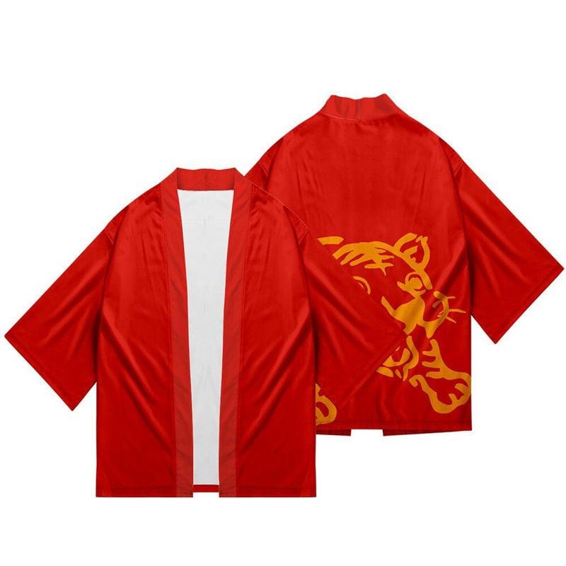 Red Kimono Shirt for Men