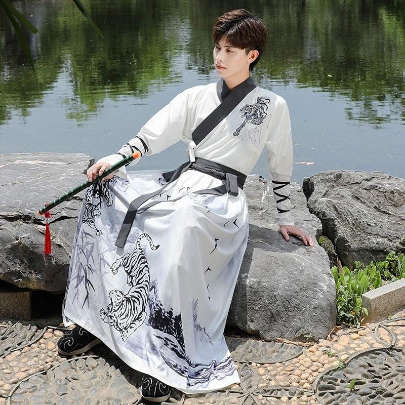 White Samurai Kimono - Elegance Collection