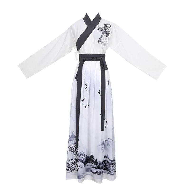 White Samurai Kimono - Elegance Collection