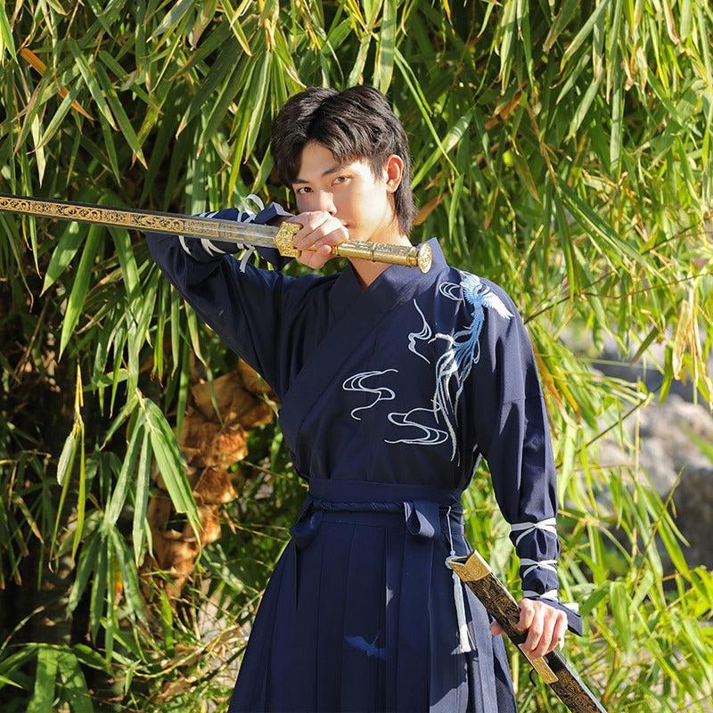 Blue Samurai Kimono - Quality Costume