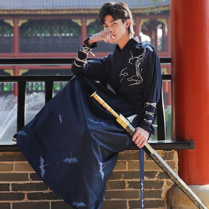 Blue Samurai Kimono - Quality Costume