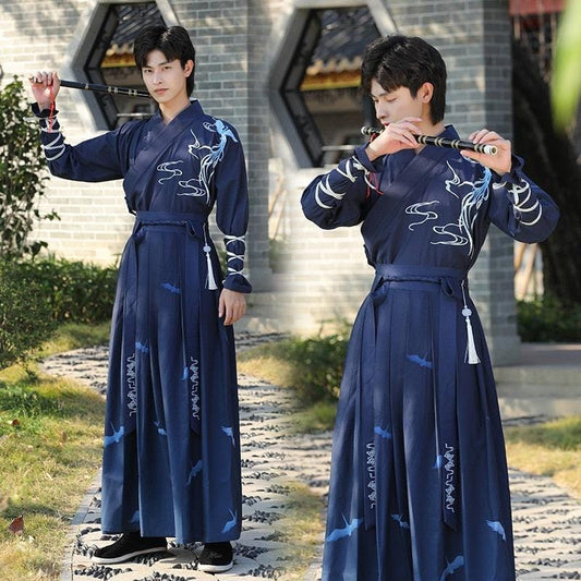 Kimono Samouraï Bleu - Costume de Qualité