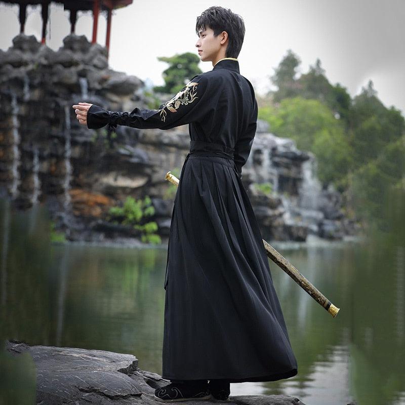 Kimono Samouraï Noir Élégant