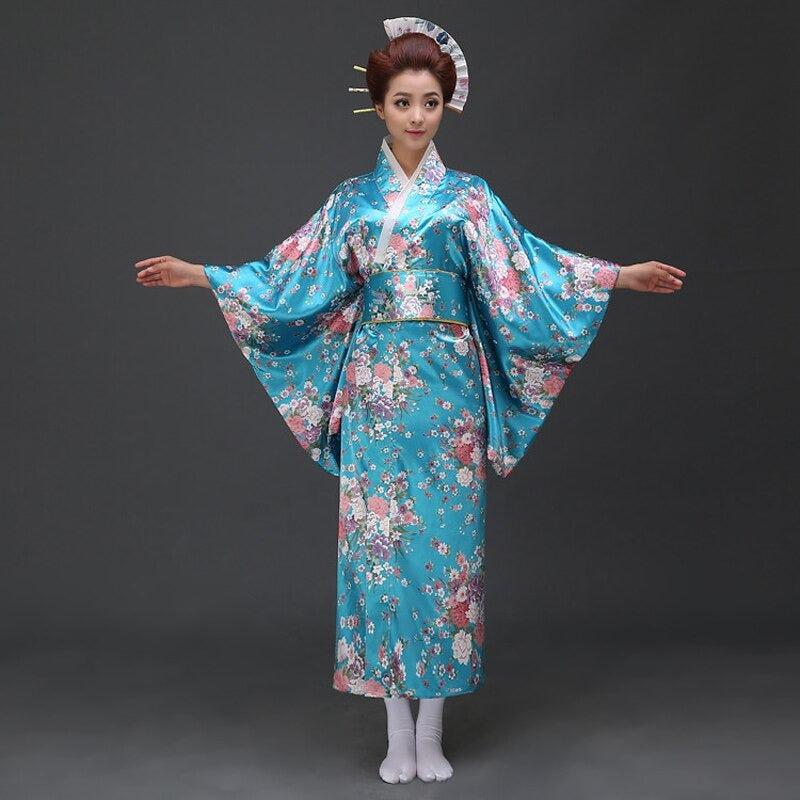 Kimono Traditionnel Japonais pour Femme - Collection Élégance