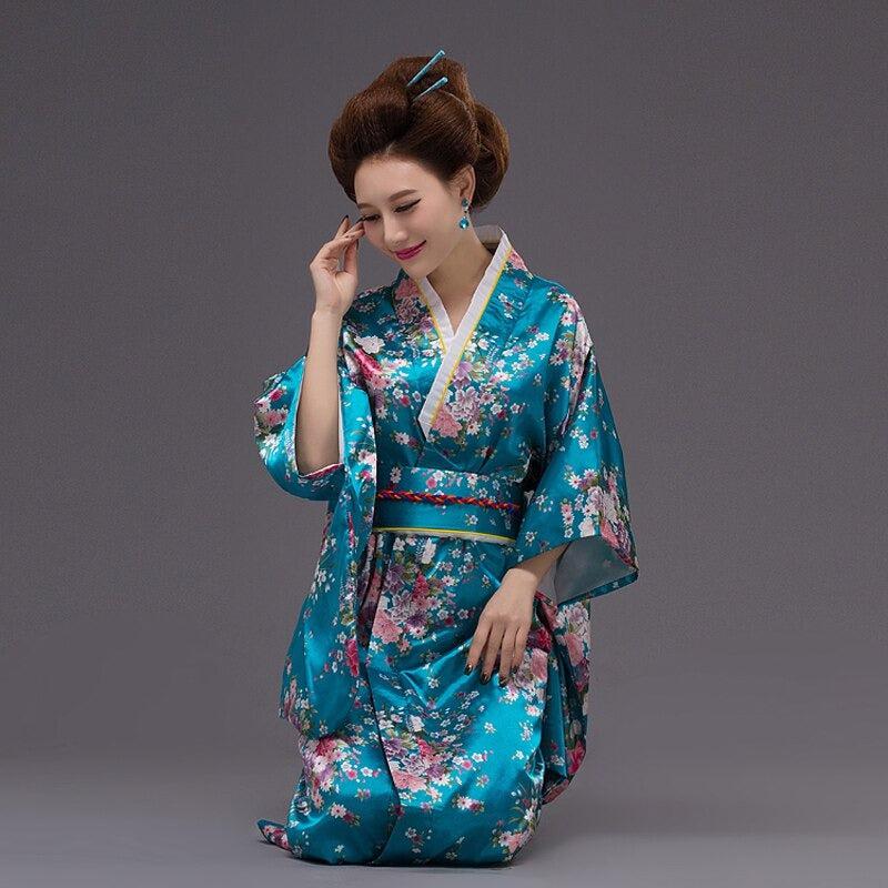 Kimono Traditionnel Japonais pour Femme - Collection Élégance