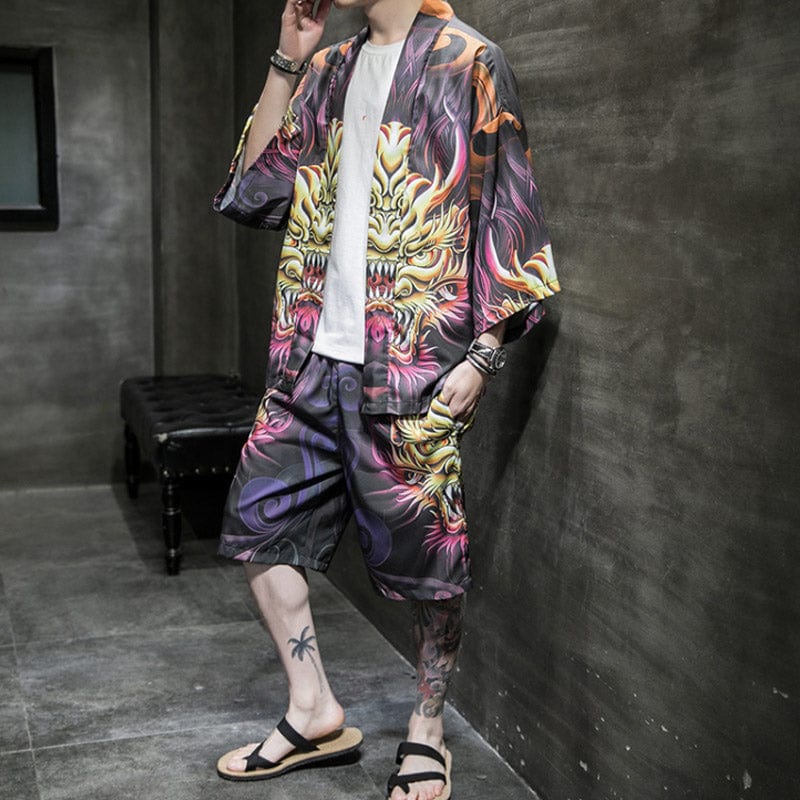 Ensemble Dragon pour Homme en Kimono