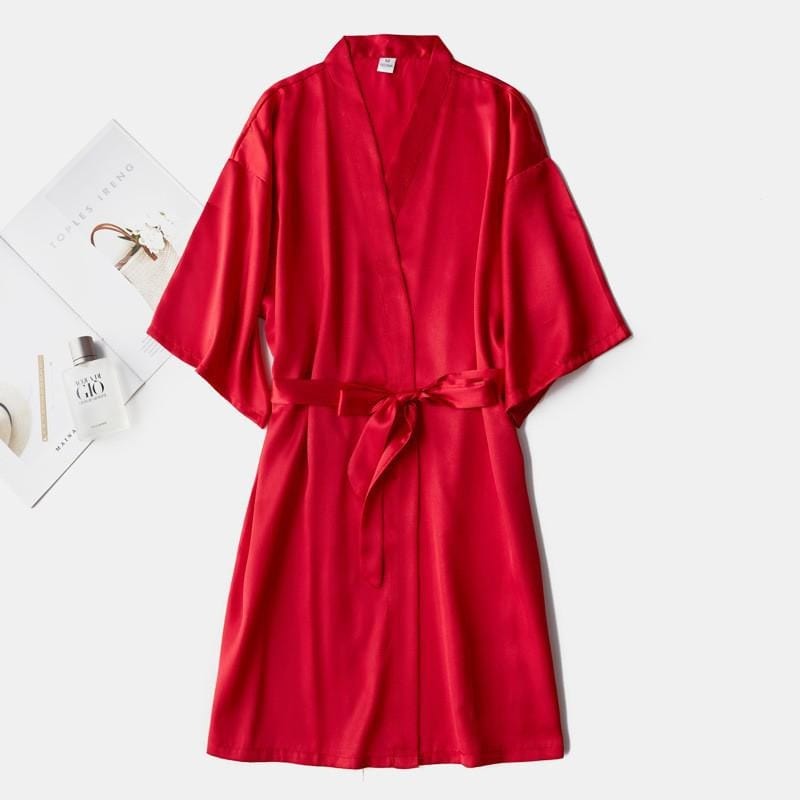 Nuit en Rouge : Nuisette Kimono