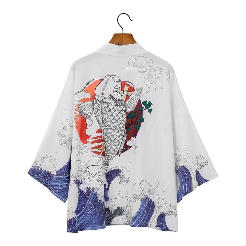 Printed Rough Sea Haori