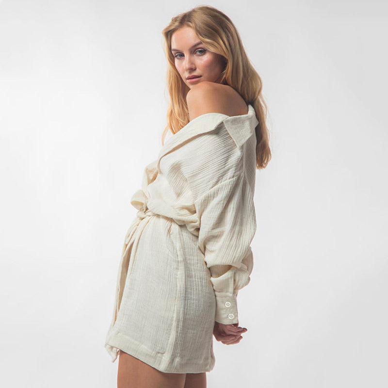 Kimono Court en Coton pour Femme