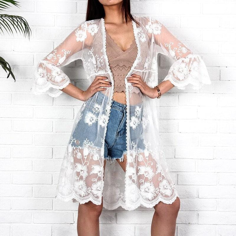 Short Lace Kimono