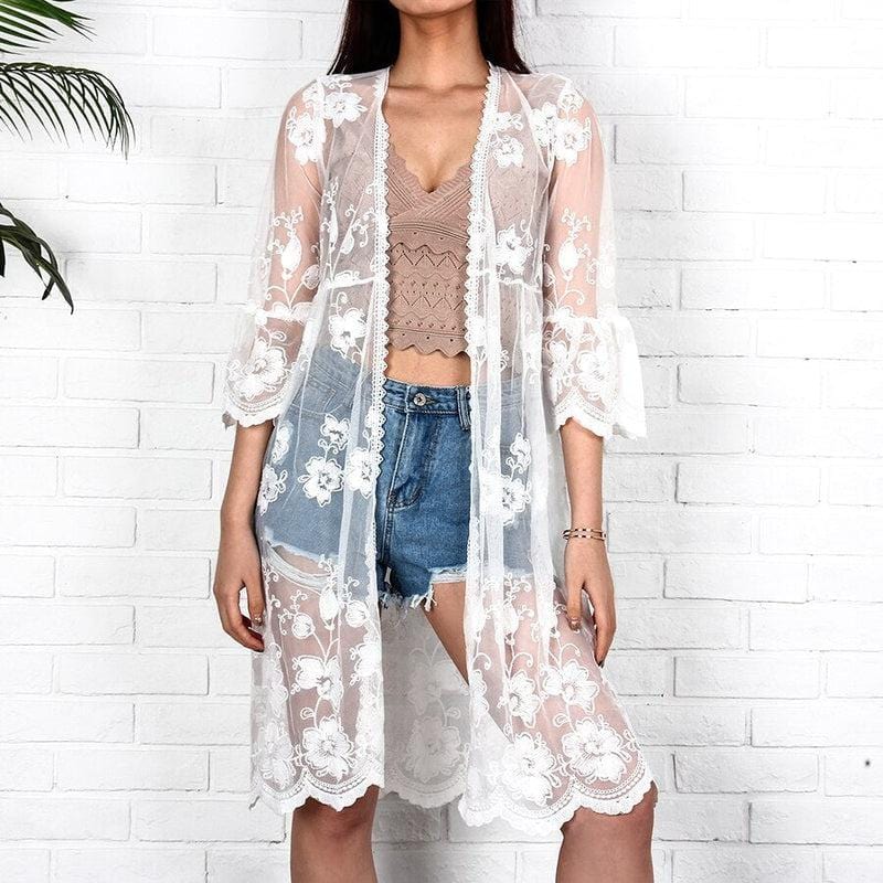 Short Lace Kimono