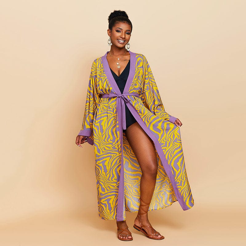 Women's Kimono in Loincloth - African Elegance Collection