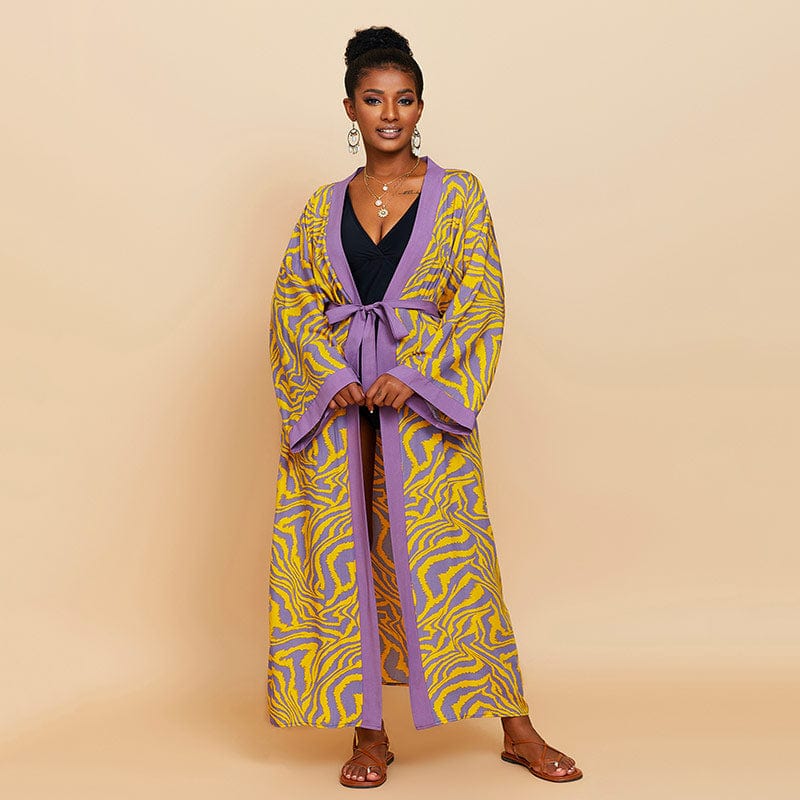 Women's Kimono in Loincloth - African Elegance Collection