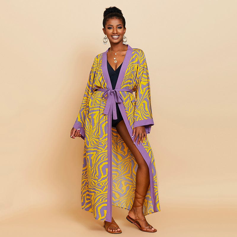 Kimono Femme en Pagne - Collection Élégance Africaine