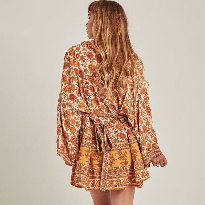 Mid-Length Floral Kimono - Spring Collection