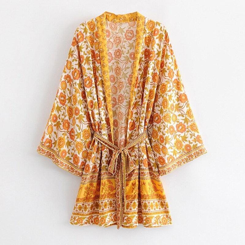 Mid-Length Floral Kimono - Spring Collection