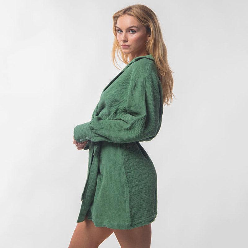 Kimono Gaze de Coton Vert Naturelle