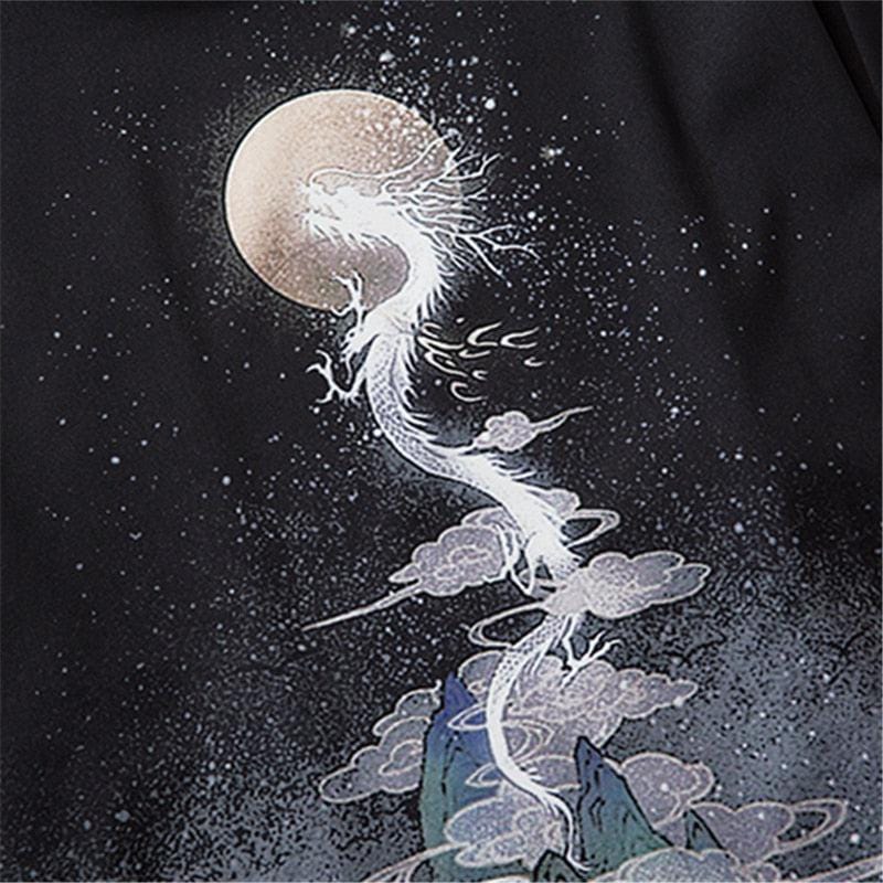 Dragon Moon Men's Kimono - Zenitudefern Collection