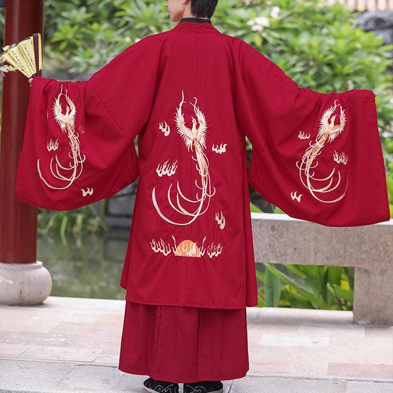 Kimono Homme Long Rouge - Style Élégant