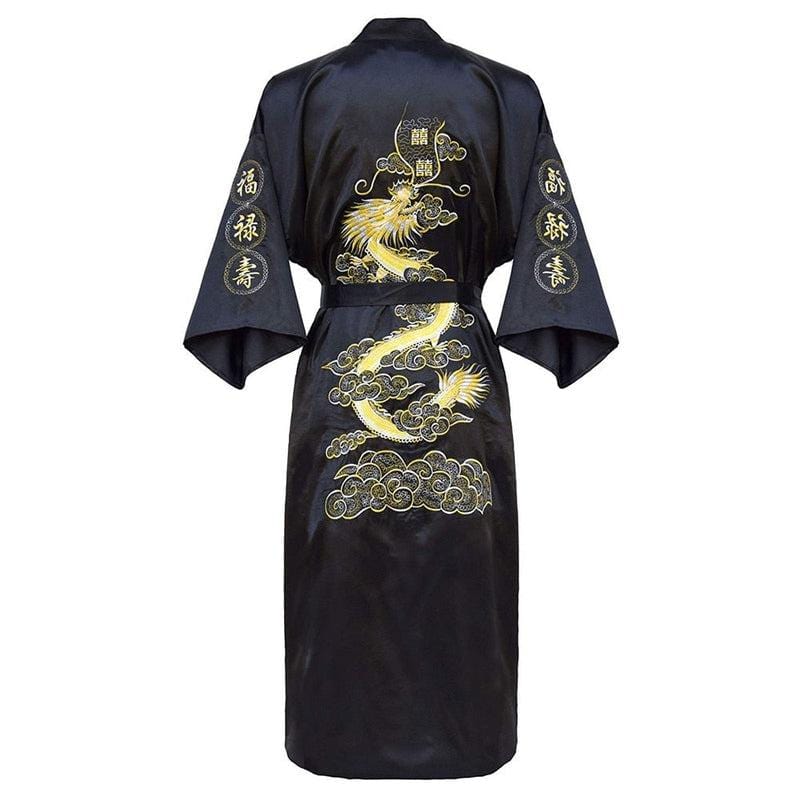 Men's Satin Dragon Kimono