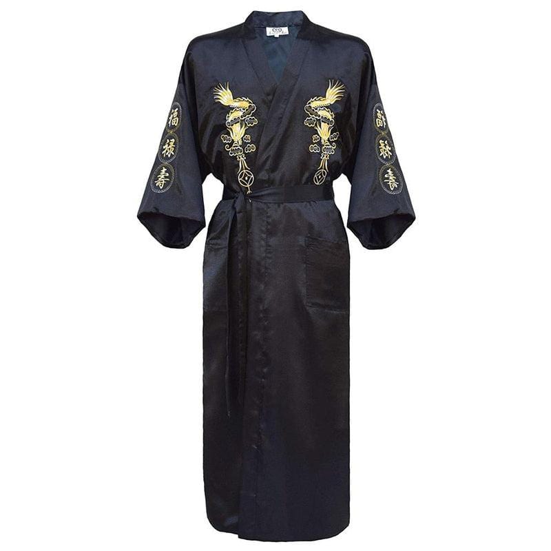 Men's Satin Dragon Kimono