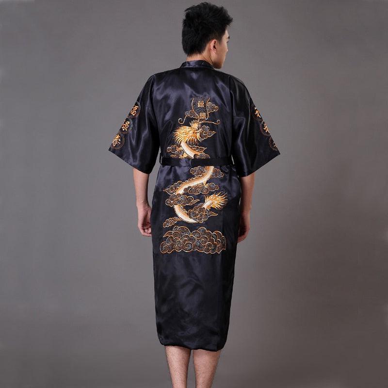 Kimono Dragon Homme en Satin