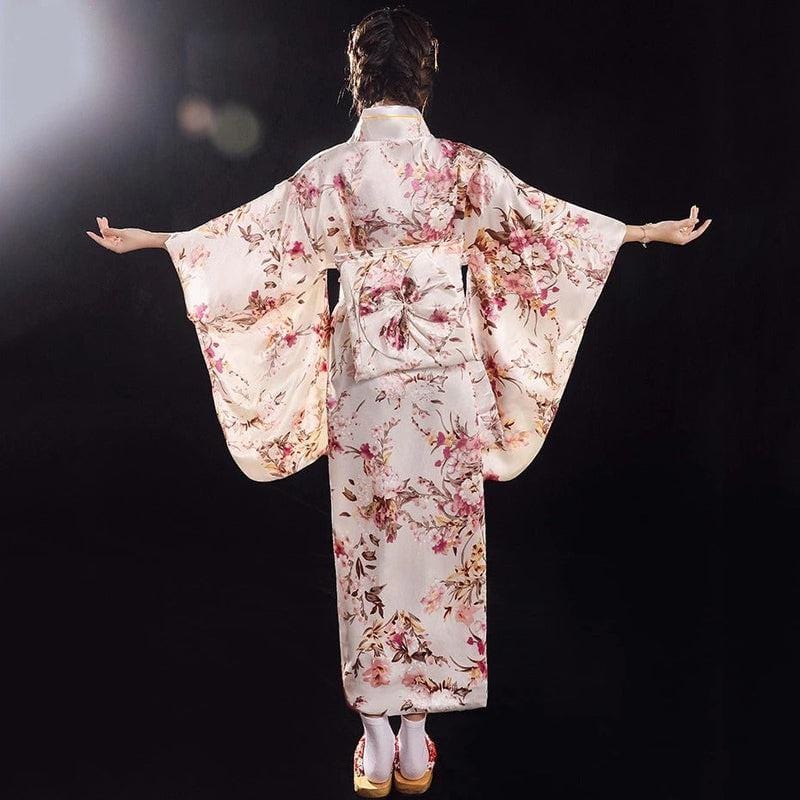 White Japanese Kimono - Traditional Elegance