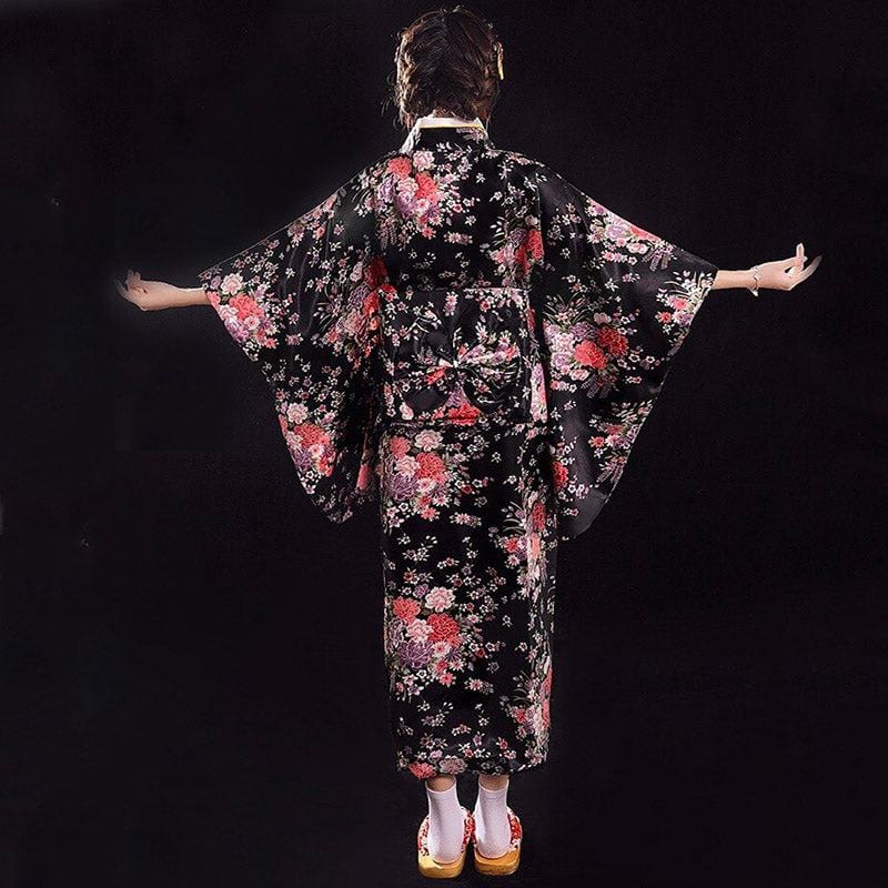 Kimono Japonais Femme Noir - Élégance Intemporelle