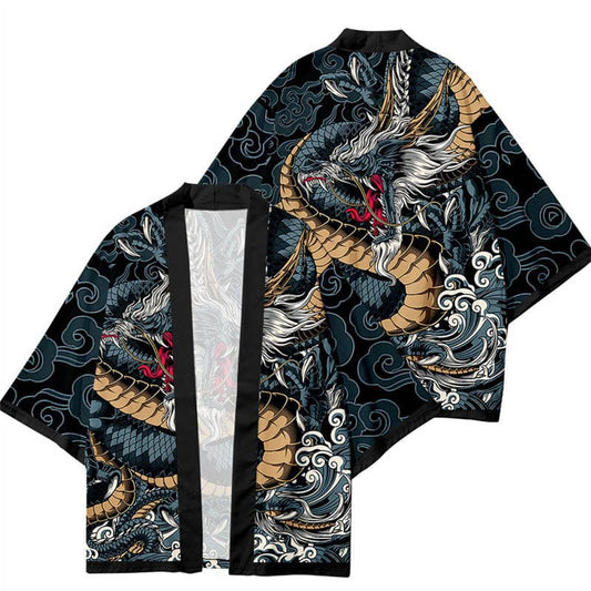 Kimono Japonais Homme Dragon Court