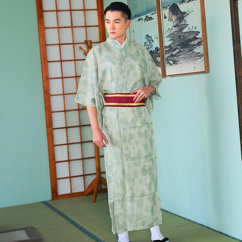 Japanese Green Kimono for Men