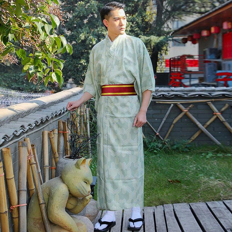 Japanese Green Kimono for Men