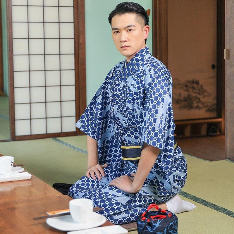 Japanese Kimono with Short Long Sleeves for Men