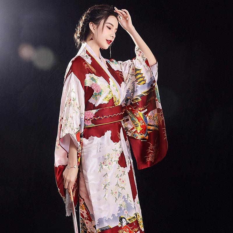 Kimono Rouge Japonais Traditionnel