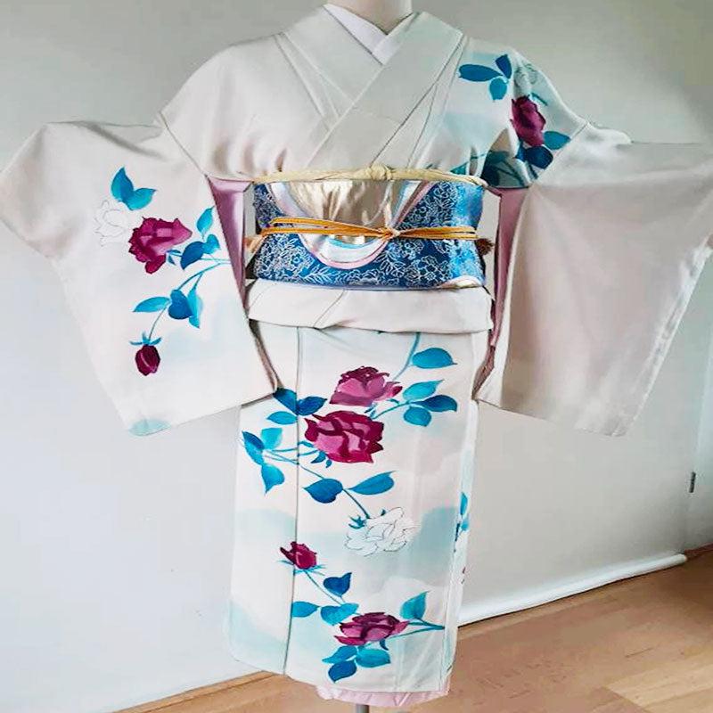 Kimono Japonais Traditionnel en Soie pour Femme