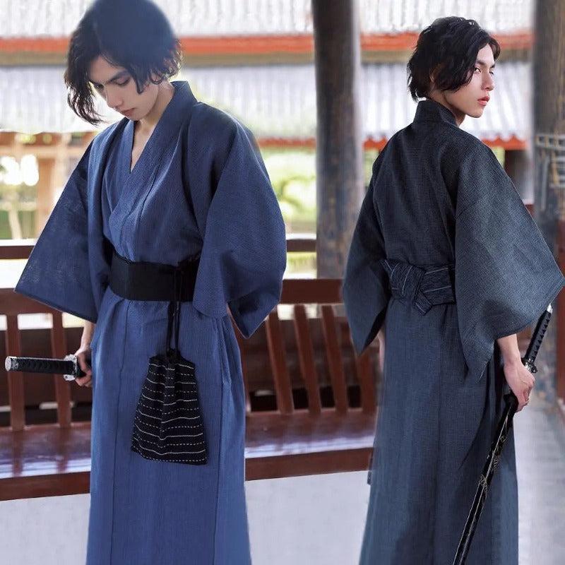 Kimono Japonais Traditionnel pour Homme - Élégance Venue du Pays du Soleil Levant