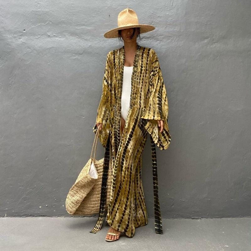 Kimono Jaune Femme - Collection Soleil Éclatant