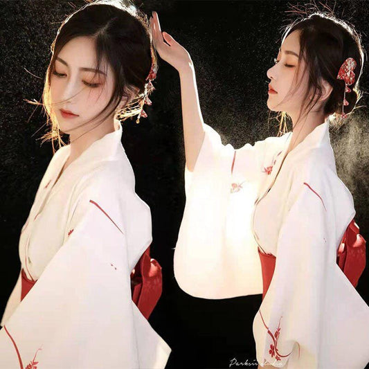 Kimono Long Blanc Nippon - Collection Exotica