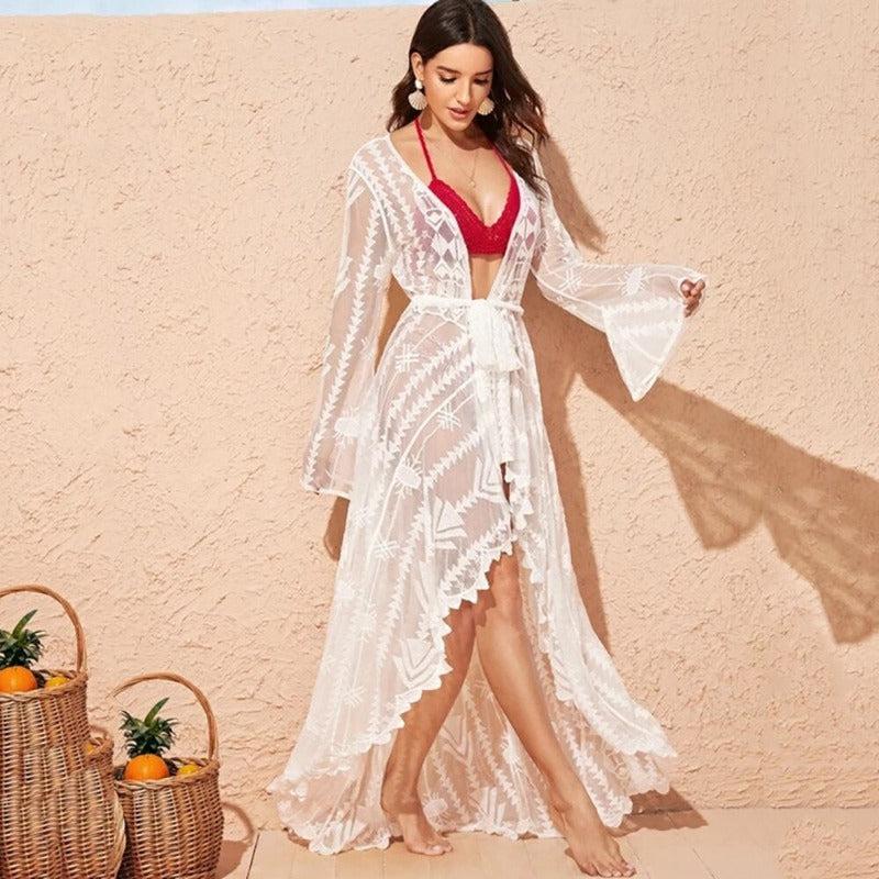 Long Lace Beach Kimono