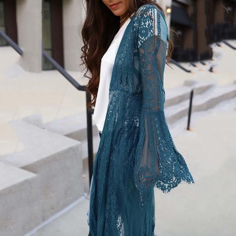 Chic Lace Long Kimono