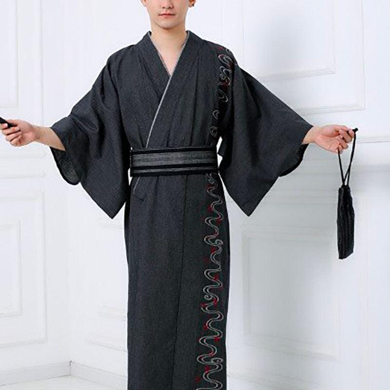 Kimono Noir pour Homme - Style Japonais