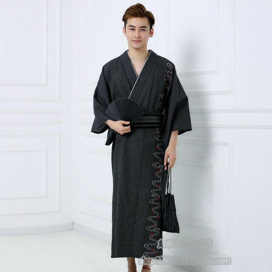 Kimono Noir pour Homme - Style Japonais