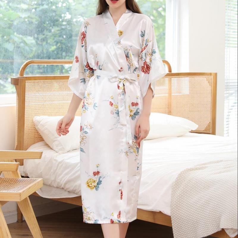 Kimono de Nuit pour Femme - Longueur Élégante