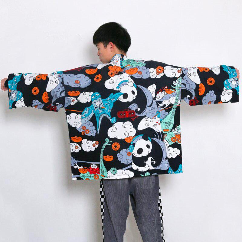 Panda Coloré Kimono