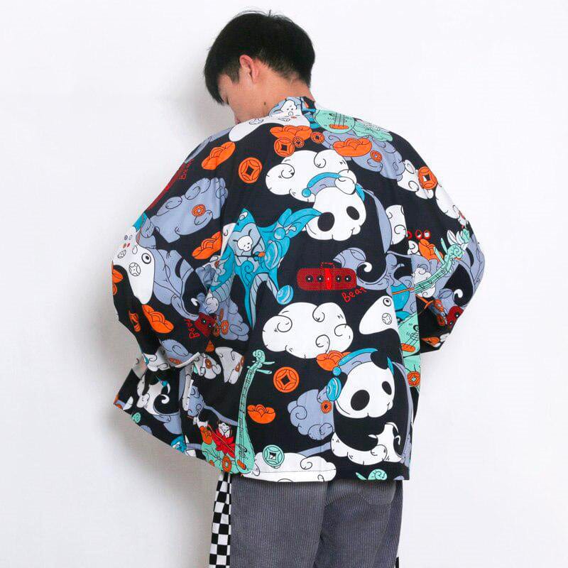 Panda Coloré Kimono