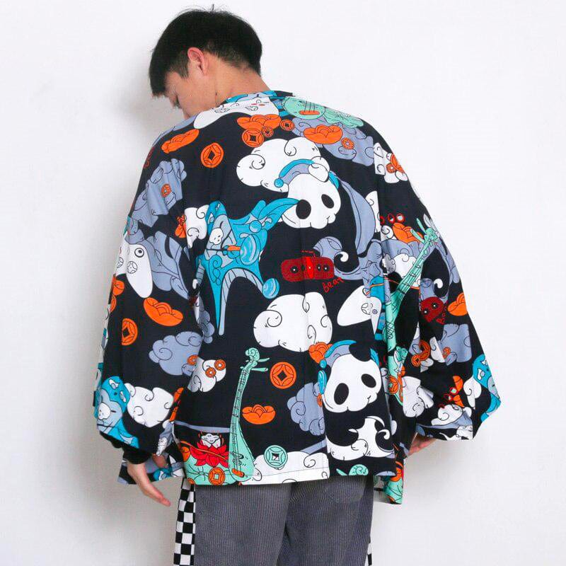 Panda Coloré Kimono