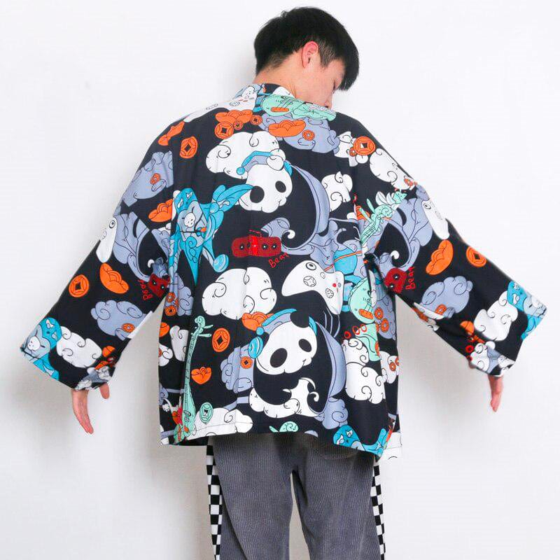 Panda Coloré Kimono