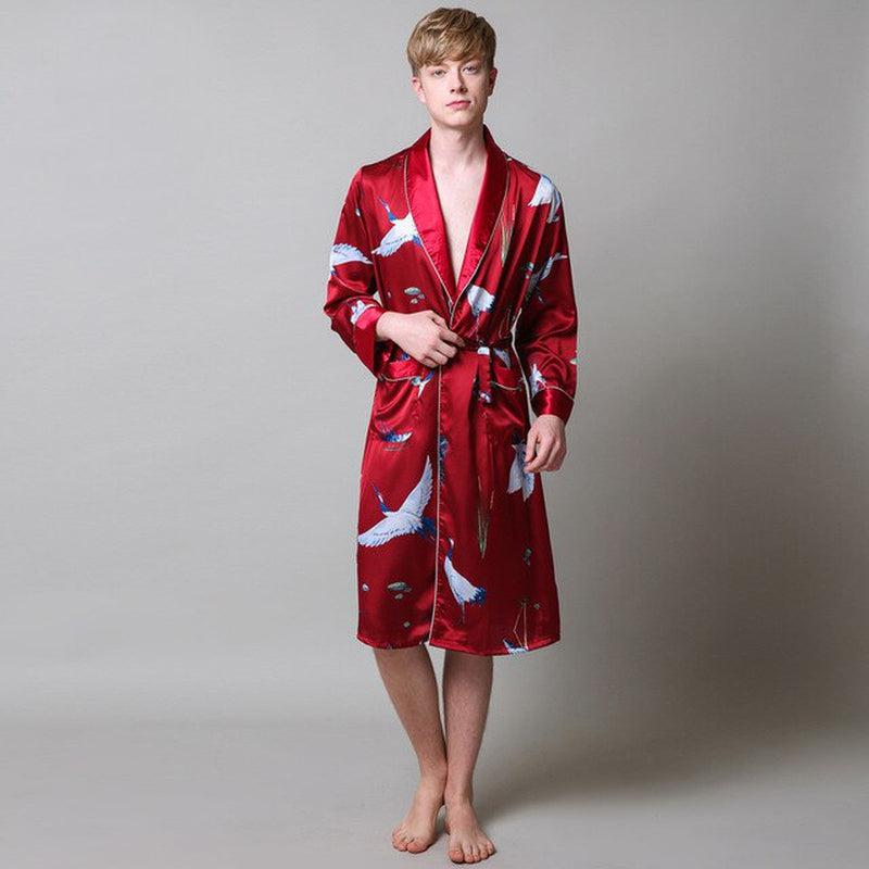 Kimono Peignoir Japonais Rouge - Collection Sakura